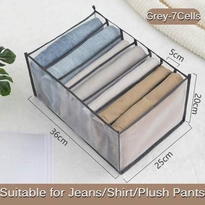 Craficial 7 Grids Wardrobe Clothes Organizer, Washable Foldable Drawer ...