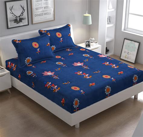 Buy ROYAL TREND Premium Cotton Elastic Fitted Bedsheets with 2 King ...