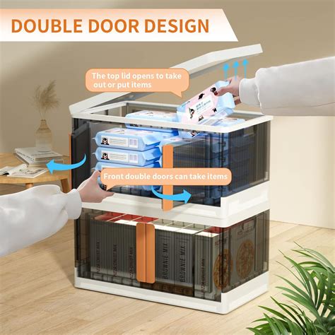 Buy QimCoor Storage Bins with Lids,Collapsible Plastic Storage Bins for ...