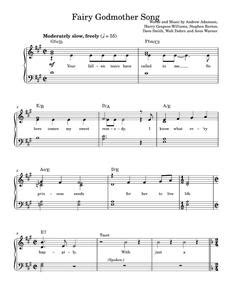 Fairy Godmother Song - Jennifer Saunders, Shrek 2 Movie (Easy Piano ...