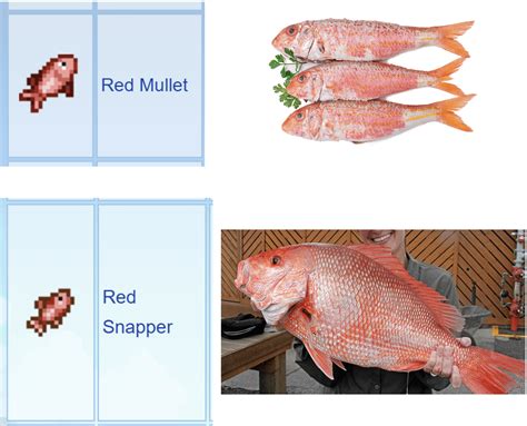 Red Mullet and Red Snapper arts : r/StardewValley