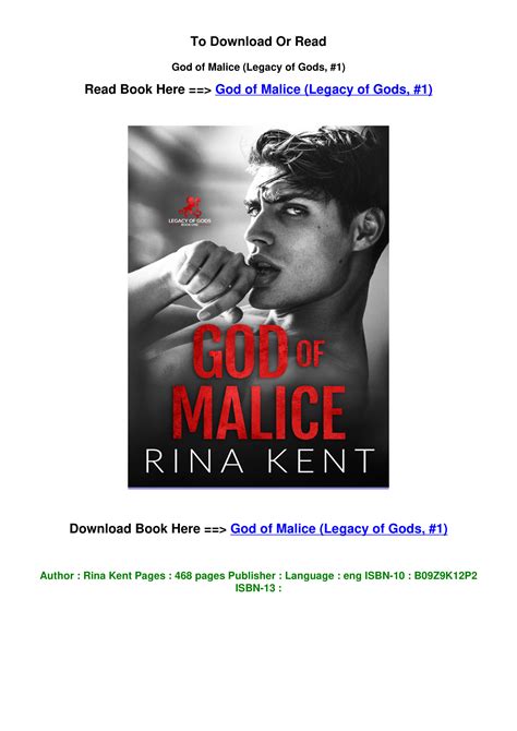 DOWNLOAD PDF God of Malice Legacy of Gods 1 By Rina Kent.pdf | DocDroid