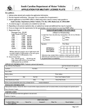 2010 Form SC MV-37 Fill Online, Printable, Fillable, Blank - pdfFiller