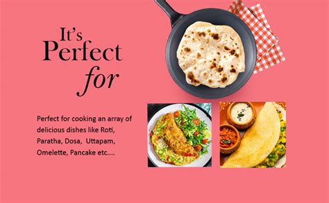 Buy Kichera 10 Inch Pre-Seasoned Cast Iron Roti Tawa with Long Handle ...
