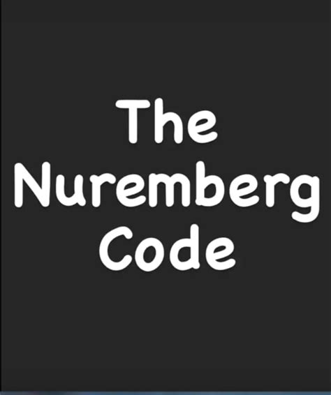 Image result for Code Nuremberg Explication