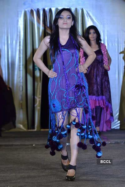 Student of the Sasmira College walks the ramp during its annual fashion ...