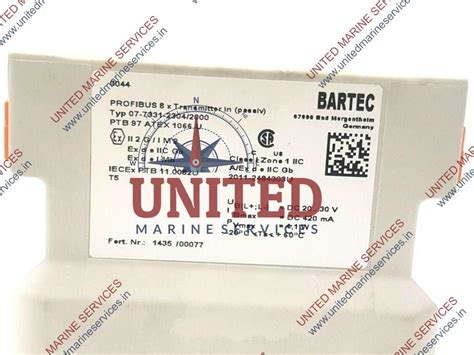 BARTEC 07-7331-2304/2000 PROFIBUS 8X 4...20 MA TRANSMITTER IN PASSIVE ...