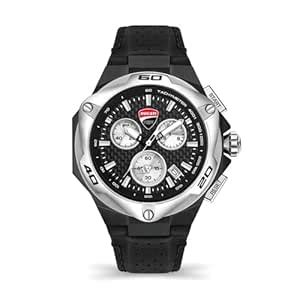 Ducati Corse Leather Analog Black Dial Men's Watch-Dtwgc2019001, Band ...
