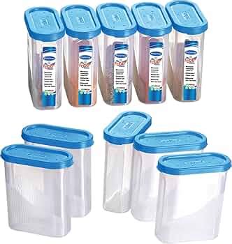 Primeway Polypropylene Food Savers Spices Containers, 275ml,10 Pcs ...
