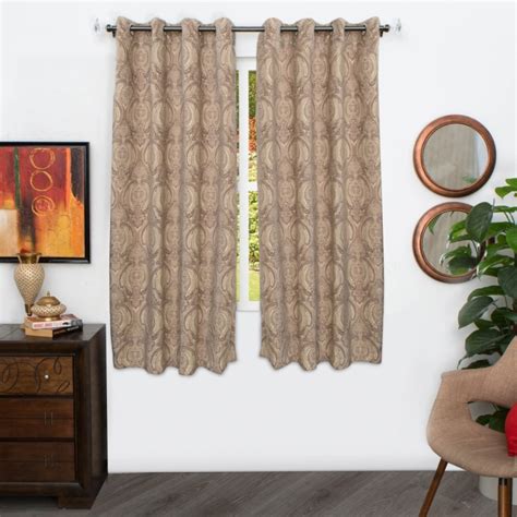 Buy Matrix Vedanta Chenille Jacquard Window Curtain - 135 X 160 CM from ...