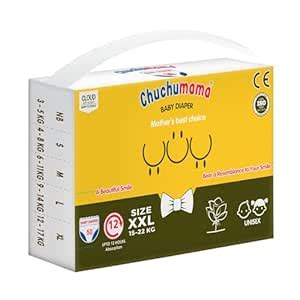 Chuchumama Taped Style Baby Diaper XXL, 40 Diapers Each, 17-23 kg ...