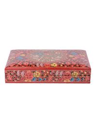 Red Floral Paper Mache Storage Box | Shop Now