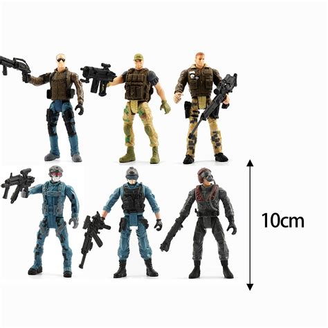 6Pcs 1/18 Scale Action Figures Party Favors Collectible Kids Boys Model ...