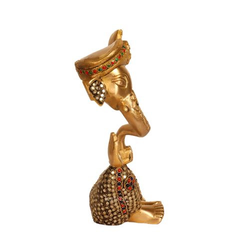 Buy Modern Ganesha abstract unique brass idol/ wearing a pagdi/turban ...
