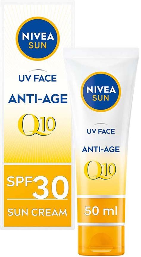 NIVEA SUN Solskydd ansikte UV Face Anti Age Q10 Cream SPF30 50 ml ...