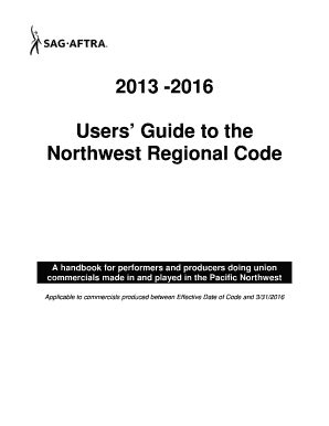Fillable Online 2013 -2016 Users' Guide to the Northwest Regional Code ...
