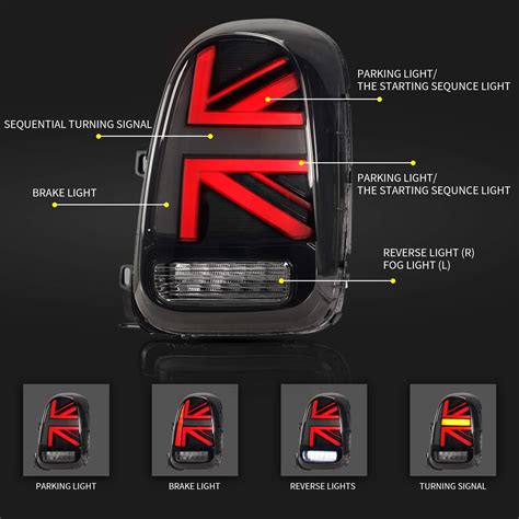 LED Tail Lights for MINI Countryman Cooper/Coopers Hatchback F60 2017 ...