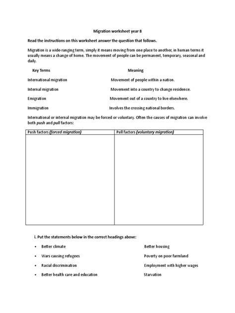 Human Migration Worksheets 的图像结果