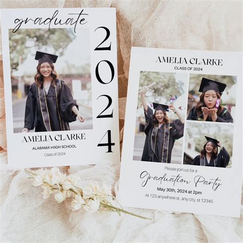 Graduation Party Invitation, Graduation Invitation Template, High ...