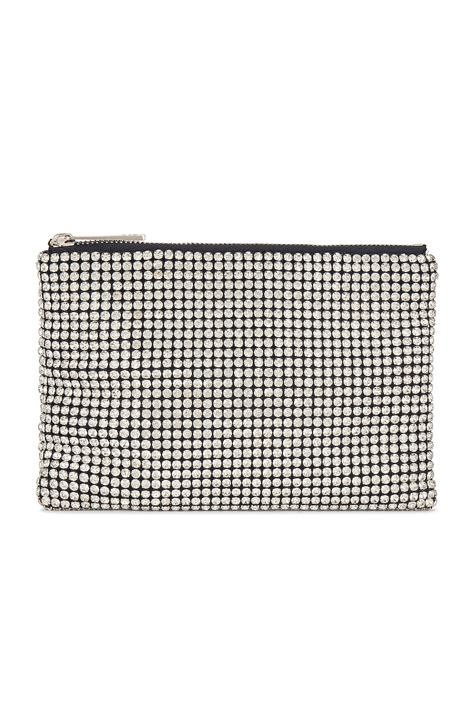 olga berg Natalia Crystal Wristlet in Black | REVOLVE