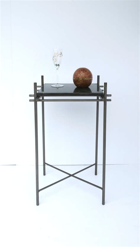 Italian Postmodern Dark Green Marble Top Drinks Side Table For Sale at ...