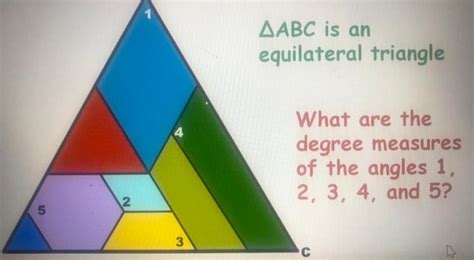 Triangle ABC is an equilateral triangle what are the degree measures of ...