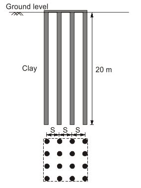 A reinforced concrete pile of 10 m length and 0.7 m diameter is ...