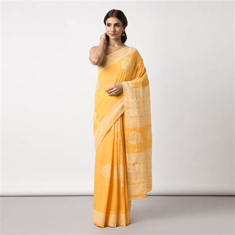 Moora - Hand Block Printed Cotton, Chanderi Silk Sarees Online
