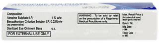 Atropine 1 Eye Ointment 5 Gm - Uses, Side Effects, Dosage, Price | Truemeds