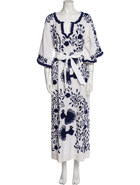 Frances Valentine Printed Long Dress - White Dresses, Clothing ...