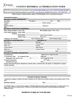 Humana Referral Form - Fill Online, Printable, Fillable, Blank | pdfFiller