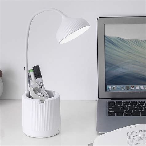 comzler Small Desk Lamp for Kids, LED Desk Lamps with Pen Phone Holder ...