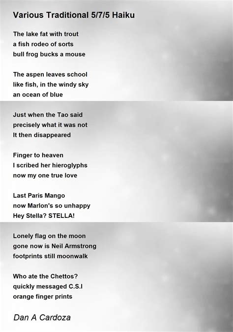 Haiku Examples 5 7 5