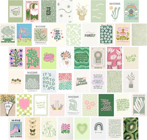 GENSTEUO Saga Green Wall Collage Kit Aesthetic India | Ubuy