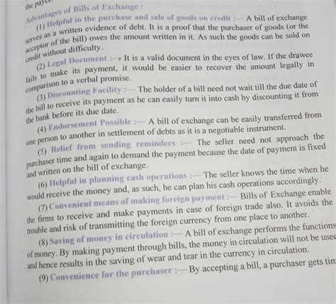 Bill of exchange to needs and importance - Brainly.in