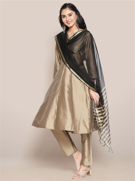 Striped Blended Silk Dupatta Dupatta Bazaar
