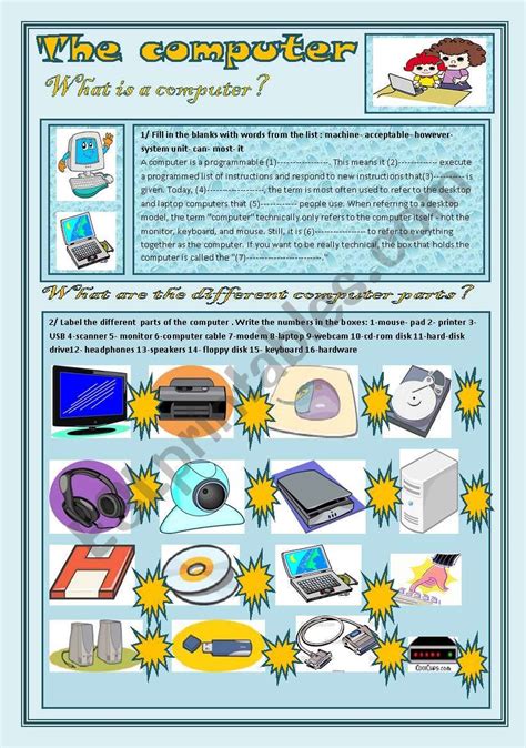 ESL Worksheet Computer 的图像结果