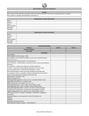 Fillable Online MikroTik IPSEC Configuration Worksheet Purpose... Fax ...