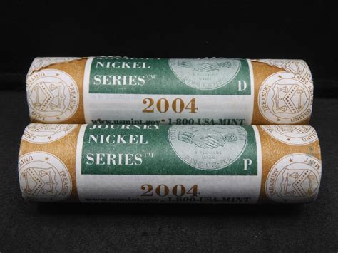 Bid Now: (2) US Mint Fancy Wrap rolls of 2004 P and D Westward Journey ...