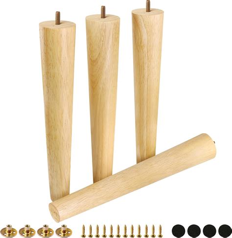 Amazon.com: FoDau770 Rubber Wood Furniture Legs 16 Inch, Straight ...