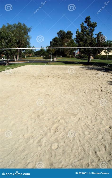 Sand Volleyball Court stock image. Image of ball, spike - 824061