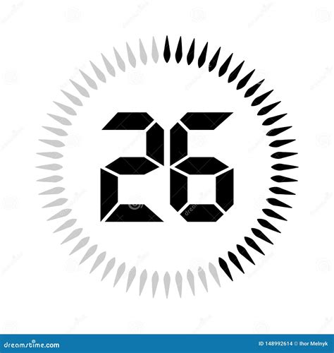 The 26 Minutes or Seconds Timer Stock Vector - Illustration of dial ...
