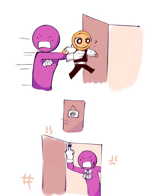 an image of a cartoon character trying to open a door