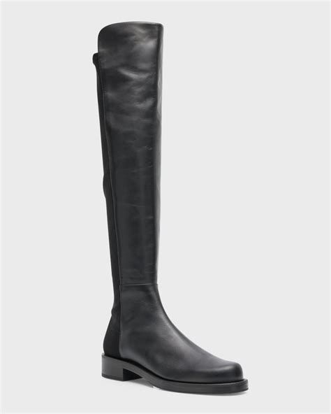 Stuart Weitzman 5050 Bold Leather Over-The-Knee Boots | Neiman Marcus