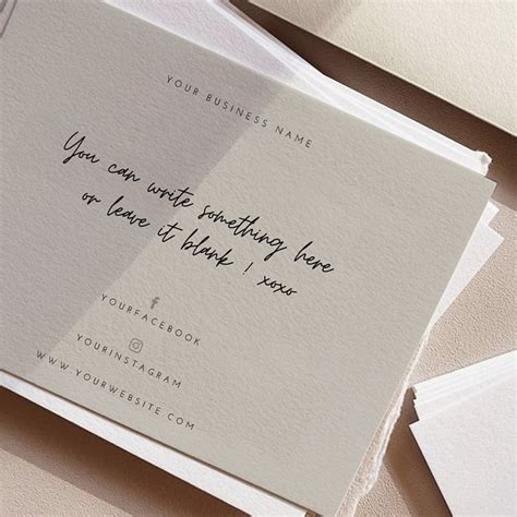 Buy Printable Luxury Thank You for Your Order Cards Template Online in ...