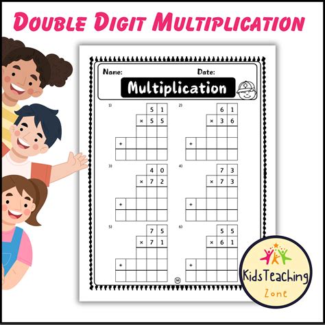 Image result for Multiplication 2-Digit Numbers Worksheet