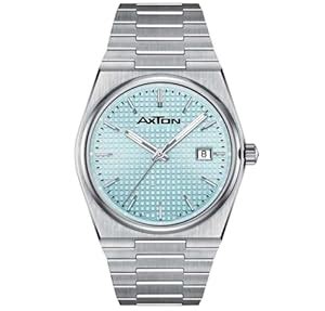 Buy AXTON Men Analogue Stainless Steel Watch, Light Blue Textured Dial ...