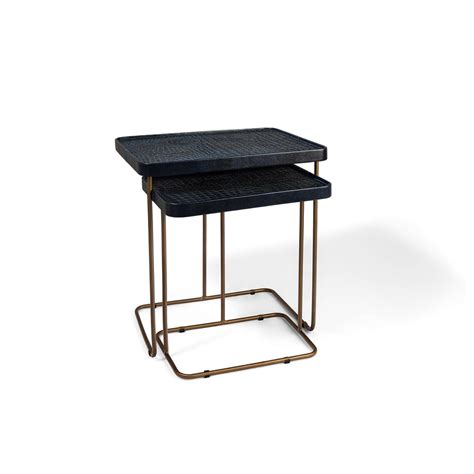 Buy Nested Coffee Tables in Blue Online - Three Sixty Leather