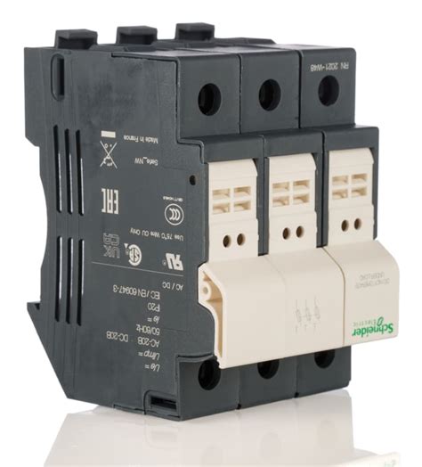 DF83 Schneider Electric | Schneider Electric 25A Rail Mount Fuse Holder ...