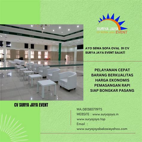 Rental Sofa Oval Putih Di Jakarta Pelayanan 24 Jam